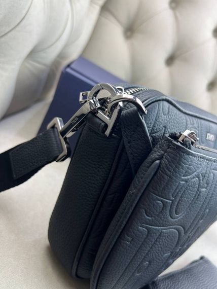 Месенджер Dior Saddle Black чорний c856 | Зображення 4