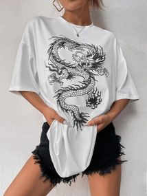 Футболка жіноча з принтом повсякденна XL Білий