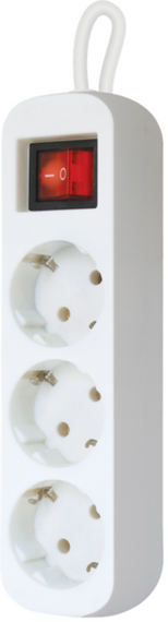 Мережевий подовжувач Defender S350 5.0 m 3 роз switch white (99235)