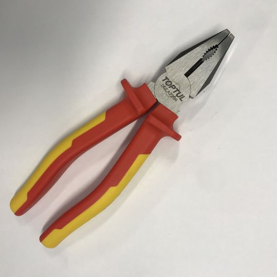 Плоскогубці з ізольованими ручками (пасатижі) 8" 1000V VDE TOPTUL DGCA2208 | Зображення 1