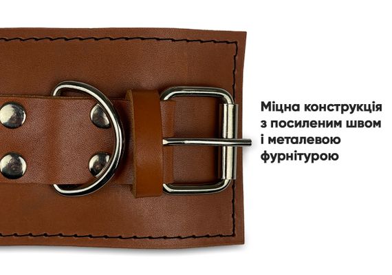 Манжета EasyFit F10 для тяги на тренажері (шкіра) коричнева (EF-LGSTR-F10-BR) | Зображення 1