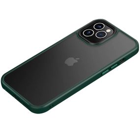 TPU+PC чехол Metal Buttons для Apple iPhone 12 Pro / 12 (6.1") Зеленый