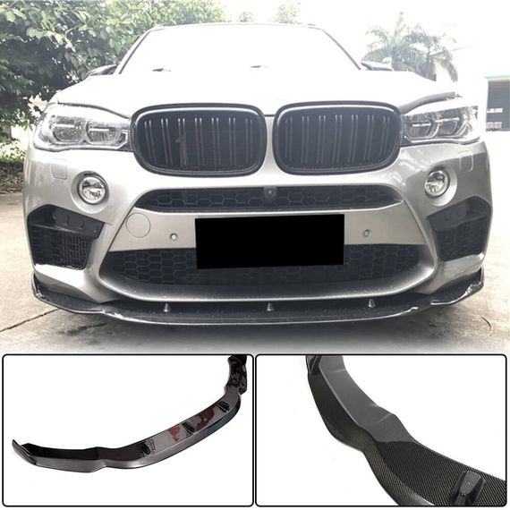 Накладка на передній бампер Карбон V3 (для F86) для BMW X6 F-16 2014-2019 рр | Зображення 6
