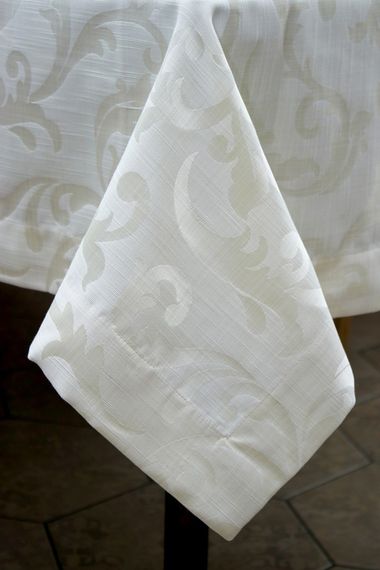 Скатертина Kayra жакардова "Вензель" з серветками 160 х 285см, кремова | Зображення 5