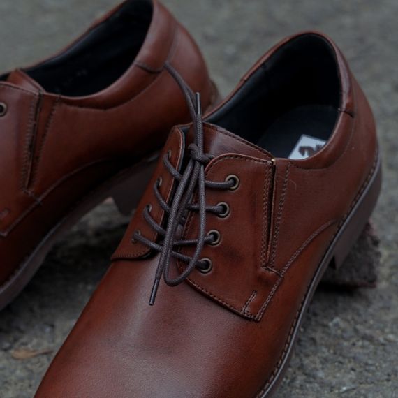 Коричневі шкіряні туфлі Pan 40 розмір | Зображення 2