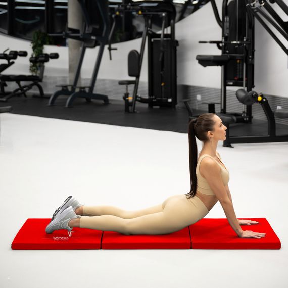 Мат гимнастический жесткий Gymtek 5см красный | Зображення 1