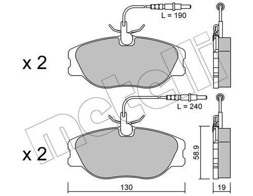 Колодки тормозные передние Citroen Jumpy Evasion Fiat Scudo Peugeot Expert 806 95-06 +датчики  22-0072-3 | Зображення 1