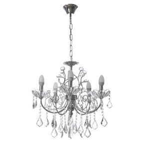 Люстра свеча подвесная хрустальная E14 60W (BCL-657S/5)
