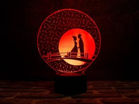 Сменная пластина для 3D ламп "Мост влюбленных" 3DTOYSLAMP