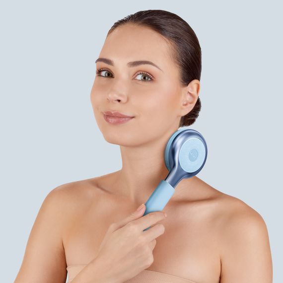 Ультразвуковая щетка для всего тела GESKE Sonic Full-Body Brush&Intensive Exfoliator 8в1 starlight, Голубой | Зображення 3