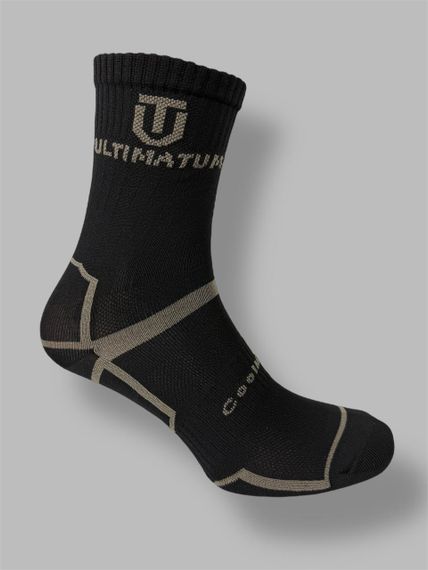 Носки треккинговые ULTIMATUM Cool-max высокие Черные, тактические летние мужские носки под берцы | Зображення 1