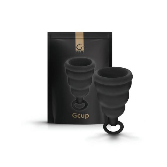 Менструальна чаша gcup gvibe, s, чорна, 6 х 3,5 см