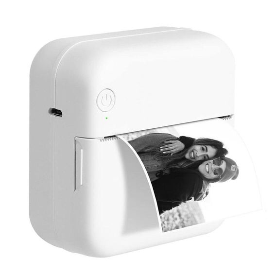 Портативный термопринтер с Bluetooth + 1 рулон бумаги, Бирюзовый / Мини-принтер для фотографий / Фотопринтер | Зображення 3