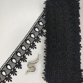 Мереживо макраме  5см (20м) Колір - Чорний (01-Y10495-10)