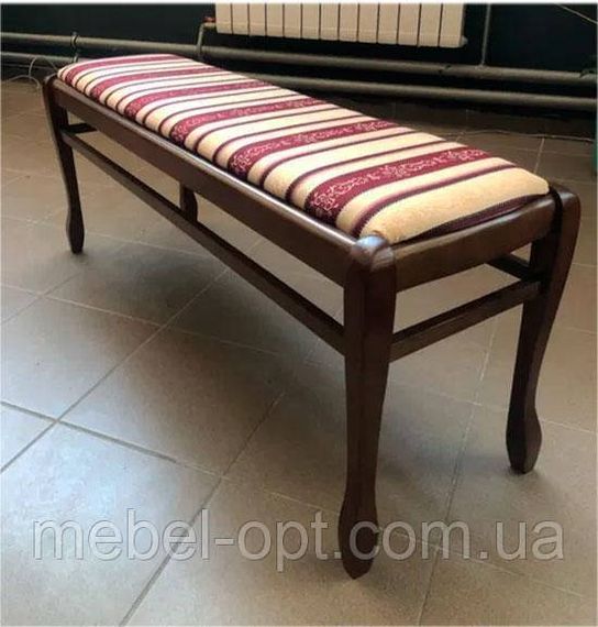 Банкетка Сиеста (малая) с мягким сиденьем, каркас темный орех, ткань Jakard Poliester 5/1 45х33х49 | Зображення 4