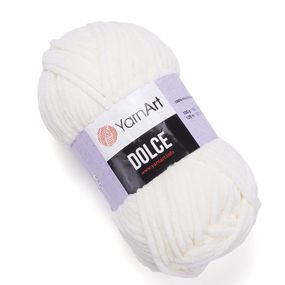 YarnArt Dolce 856 светло-желтая ярнарт дольче плюшевая пряжа для вязания