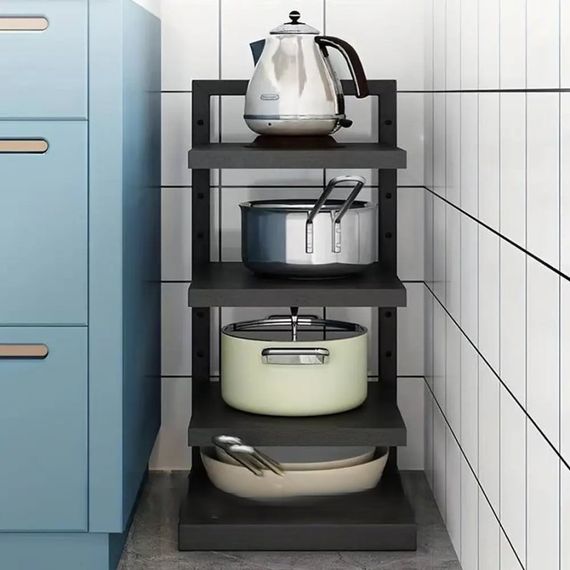 Кухонная полка для хранения кастрюль, 3 уровня Kitchen shelf for storing pots / Полка на кухню для посуды | Зображення 1