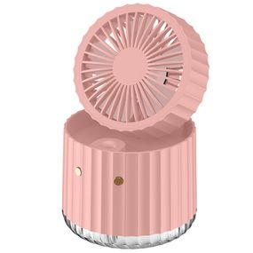 Настільний вентилятор Rapid Cooling 3in1 з водяним охолодженням і підсвічуванням 1200 mAh Pink
