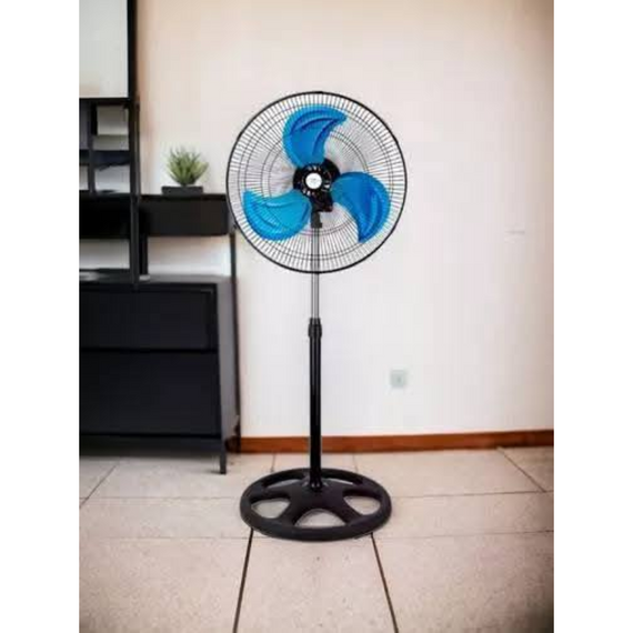 Електричний вентилятор кімнатний, побутовий підлоговий вентилятор із металевими лопатями з регульованою висотою | Зображення 5