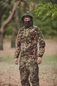 Кофта флісова з нейлоновими вставками та капюшоном піксель