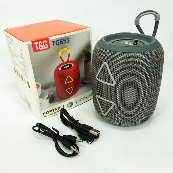 Блютуз колонка для вулиці TG655, Акумуляторна колонка для музики, що світиться Активна блютуз VT-45 | Зображення 1