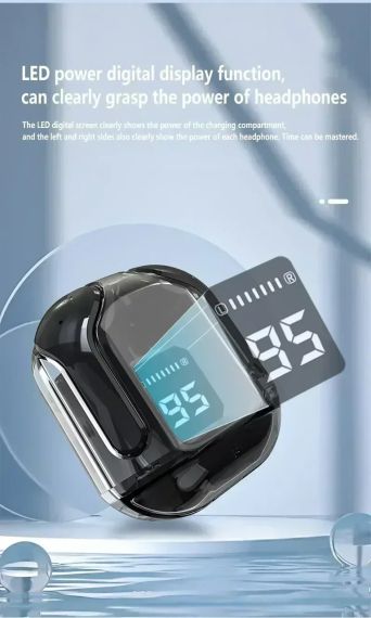 T2 TWS Бездротові Bluetooth-навушники з цифровим дисплеєм і Hi-Fi звуком. Чорні | Зображення 7