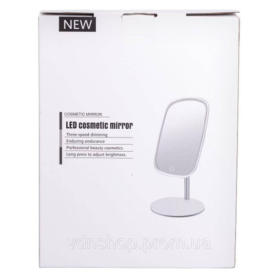 Настільне дзеркало з підсвічуванням 23х18 см для макіяжу на ніжці Рожеве HP-10-6AP | Зображення 5