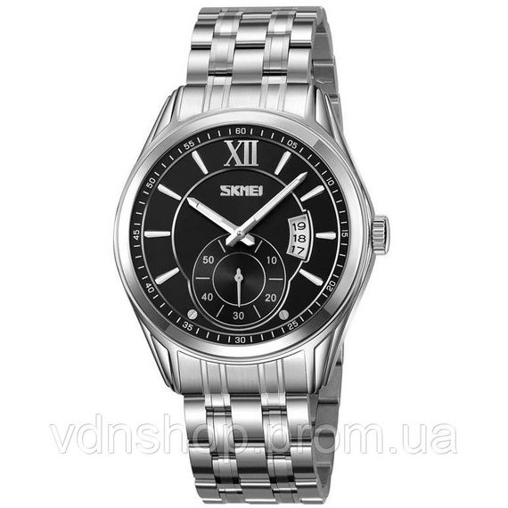 Оригинальные мужские кварцевые наручные часы SKMEI 9319SIBK, Классические часы на руку для мужчин LY-96