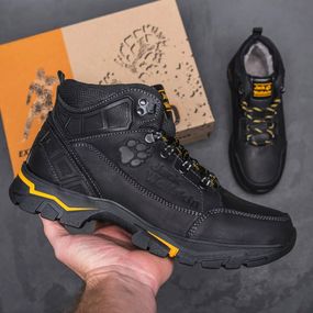 зимові шкіряні ботинки Jack Wolfskin чорні