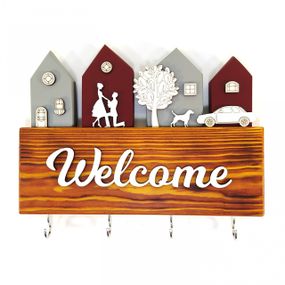 Ключница Welcome деревянная Мастерская мистера Томаса 28см х 30 см х 3 см сосна