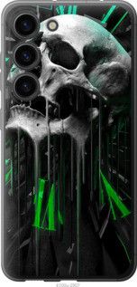 Чехол на Samsung Galaxy S23 Череп-часы из силикона FCh_081511