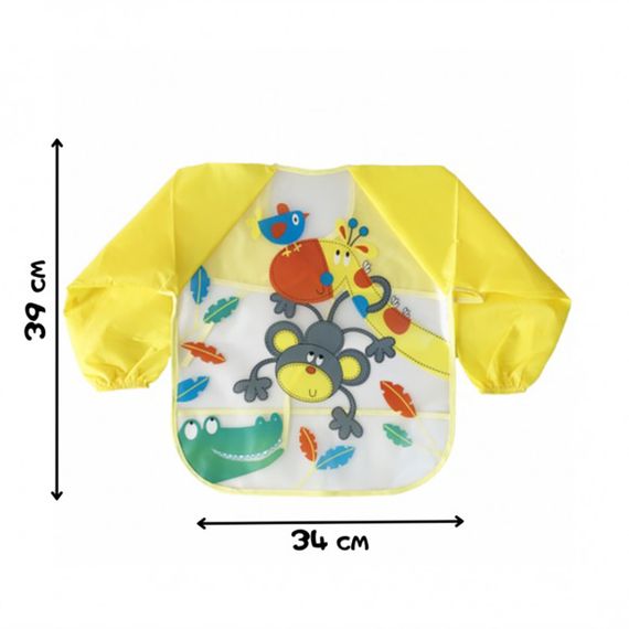 Слинявчик із рукавами "Мавпа" MGZ-0610-5 клейончастий, на зав'язках | Зображення 1