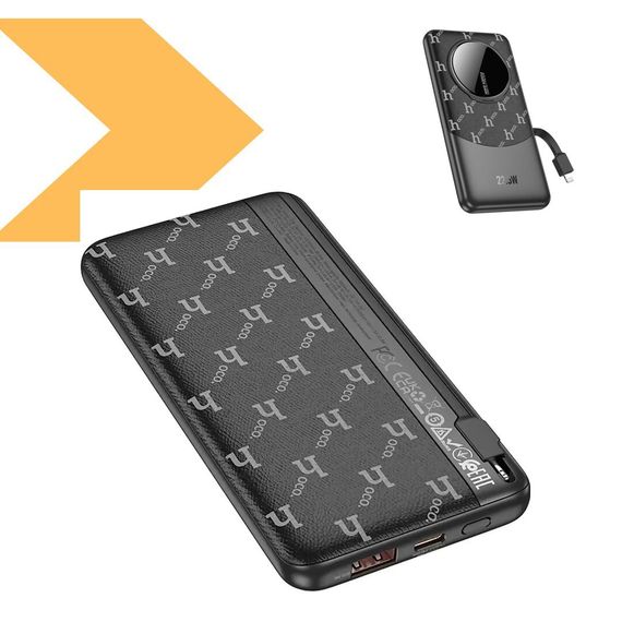 Power Bank Hoco Q29 Nobility 10000mAh з вбудованим кабелем і LED-дисплеєм, 22.5W+PD20W (47011-Q29_665) | Зображення 1