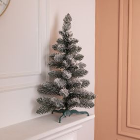 Штучна новорічна міні ялинка «Полонинська» зимова 60 см SOK-M-04-3