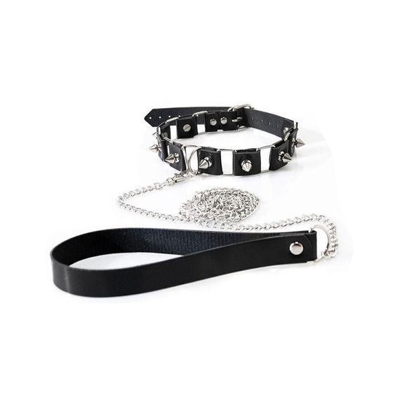 Бондажный набор: ошейник с поводком, наручники и поножи Art of Sex - Cassandra, цвет черный sexstyle | Зображення 1