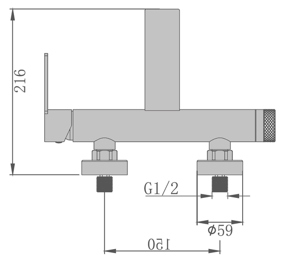 Змішувач для ванни Fabiano Alvi 30402 Graphite 8231.401.1627 | Зображення 4