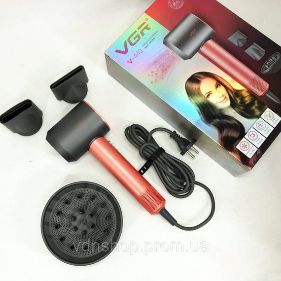 Фен з регульованою швидкістю і температурою, Хороший фен для дому для об'ємної укладки GT-12 | Зображення 7