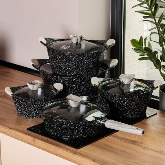 Набор посуды из 5 предметов, алюминий, толстое дно MGC HP-4-409 | Зображення 7