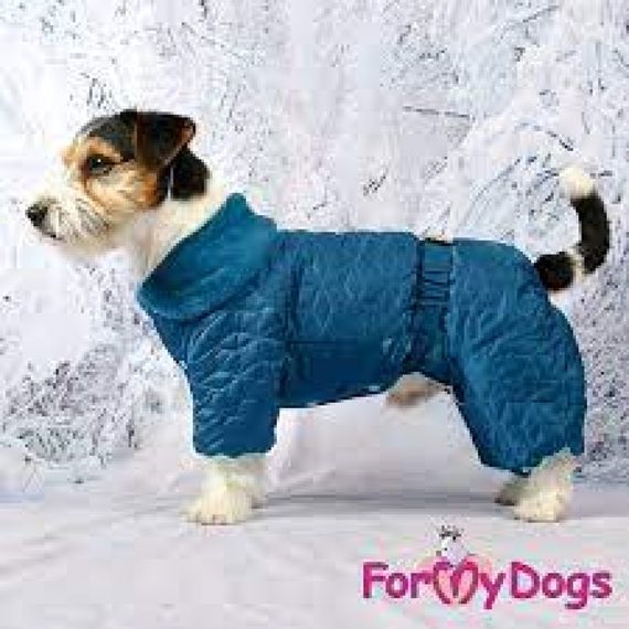 Зимний комбинезон для больших собак For My Dogs "Прошивка" синий | Зображення 5
