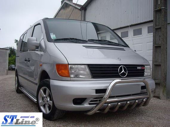 Кенгурятник WT003/4 (нерж.) без надписи, 60мм для Mercedes Vito W638 1996-2003 гг | Зображення 6