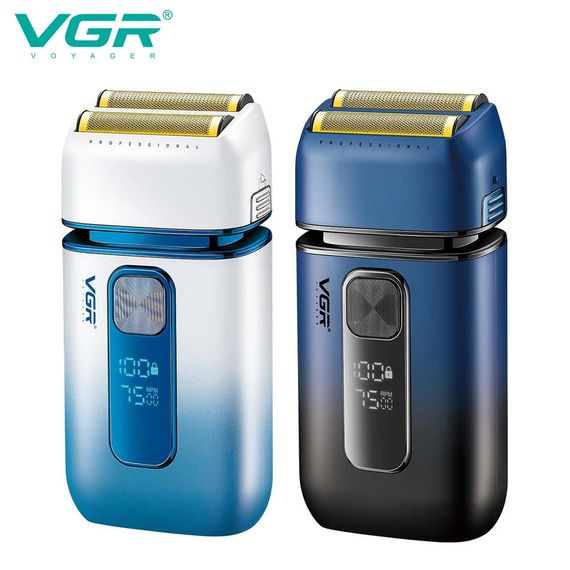 Електробритва VGR V-362 BLUE, подвійне лезо, триммер, IPX6, LED Display (45696-V-362 BLUE_531) | Зображення 3