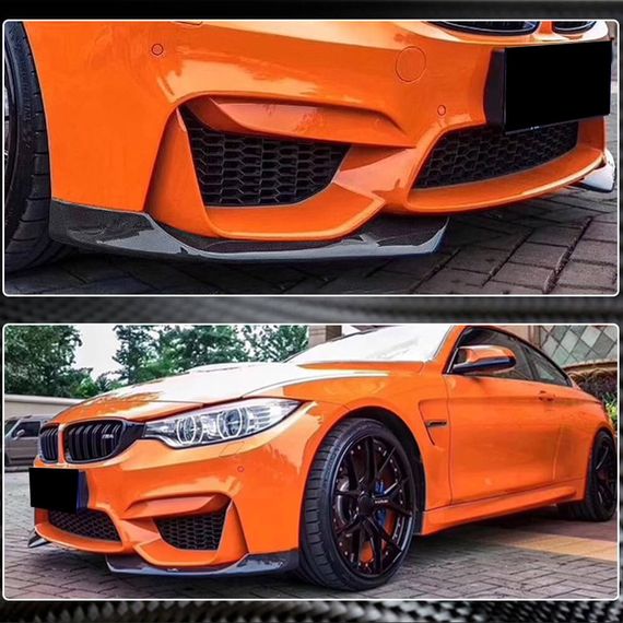 Накладки на передній бампер Flap V2 (для F82/F83, Карбон) для BMW 4 серія F-32 2012-2020 рр | Зображення 3