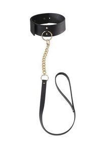 Чокер та повідець Bijoux Indiscrets MAZE - Wide Chocker, Чорний, One Size