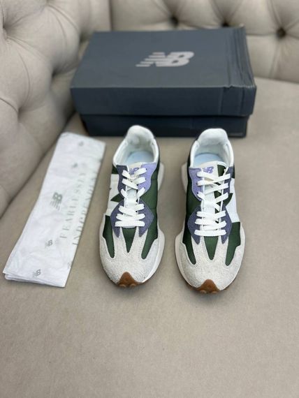 Кросівки чоловічі New Balance зелені замша та текстиль ob427-1 | Зображення 1