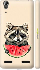 Чохол на Lenovo A6000 Єнотик з кавуном "4605m-103-2448"