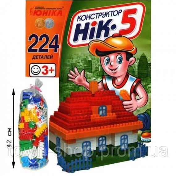 Детский конструктор НИК-5 70927, 224 большие детали | Зображення 1