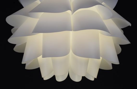 Люстра стельова на 1 лампочку 27947 Білий 45х48х48 см. | Зображення 5