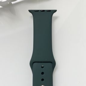 Силіконовий ремінець для розумного годинника Smart Watch 38/40 (Темно-зелений)