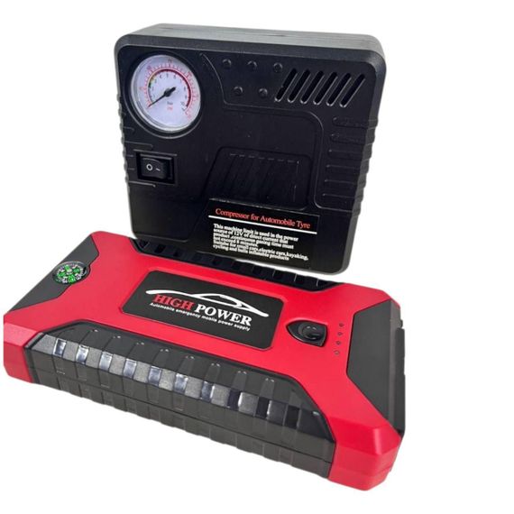 Пускозарядний пристрій 300/600A Jump Starter Pump з компресором 29B 99800 mAh | Зображення 6