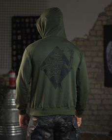 Худі maklin череп олива НП4945